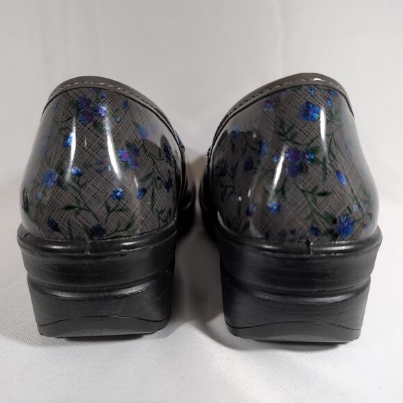 Easy Works Laurie Gray Floral Slip-On Clogs Women's 6.5 Slip Resistant Comfort - Picture 6 of 9